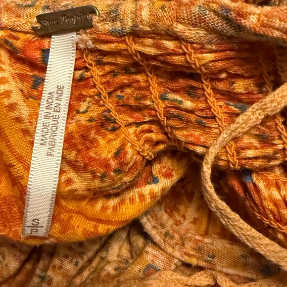Free people orange floral crop next vacation top. S - Picture 6 of 8